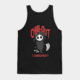 Funny Sarcastic Grim Reaper Halloween Party Tank Top